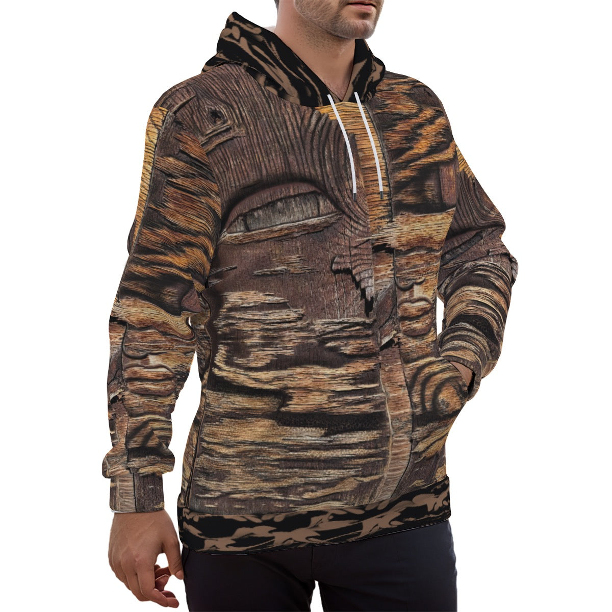 Eco-friendly All-Over Print Unisex Pullover Hoodie- "Gemini"