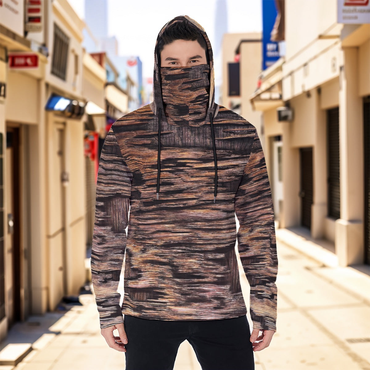 Eco-friendly All-Over Print Men's Masked Hoodie - "Blown Away"