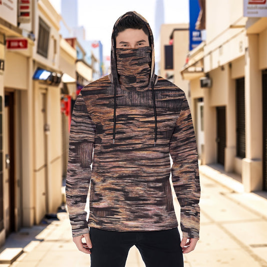 Eco-friendly All-Over Print Men's Masked Hoodie - "Blown Away"