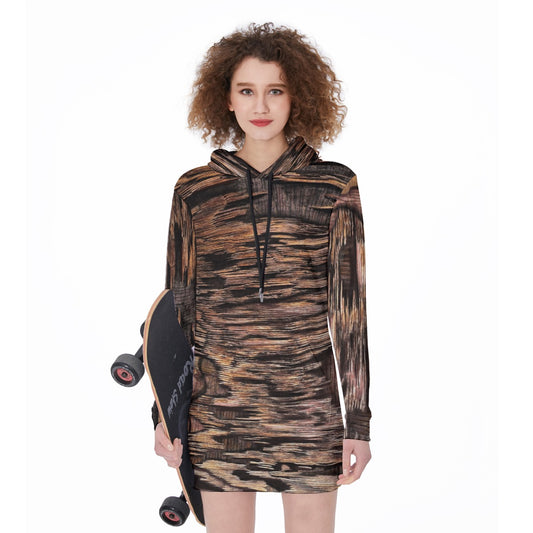 All-Over Print Women's Long Hoodie - "Blown Away"