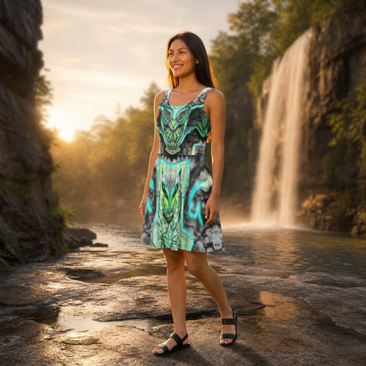 Eutierria Radiance-All-Over Print Women's Tank Vest Dress