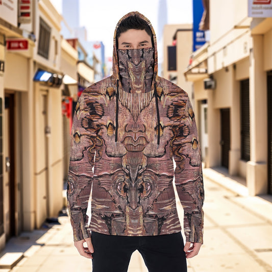 Eco-friendly All-Over Print Men's Masked Hoodie - "Mother Nature"