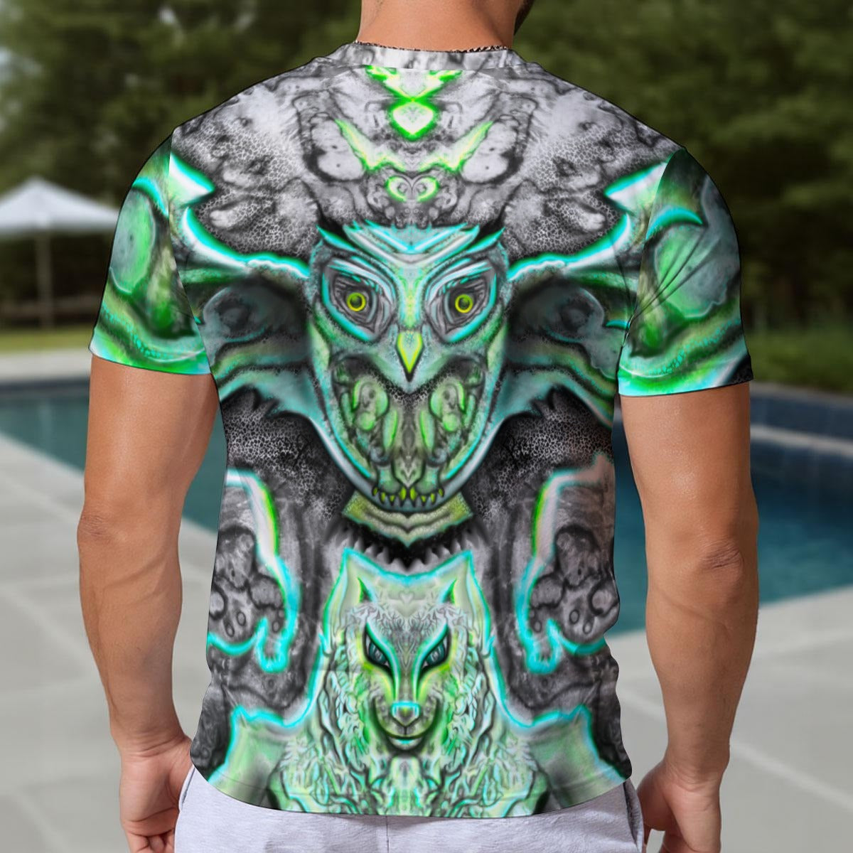Eutierria Radiance, Eco-friendly All-Over Print Men's Short Sleeve T-shirt