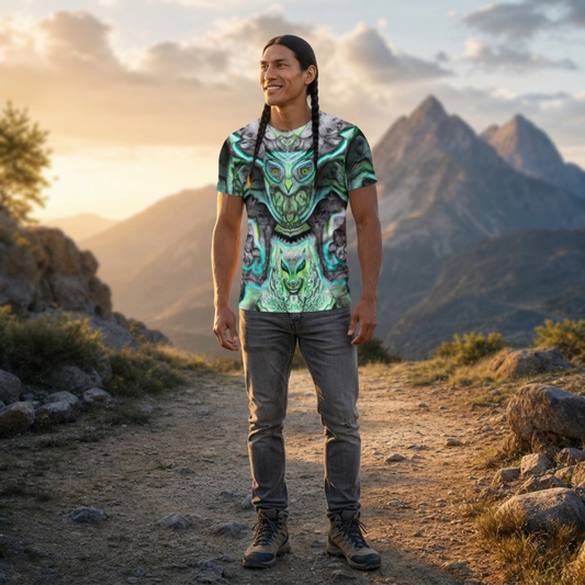 Eutierria Radiance, Eco-friendly All-Over Print Men's Short Sleeve T-shirt